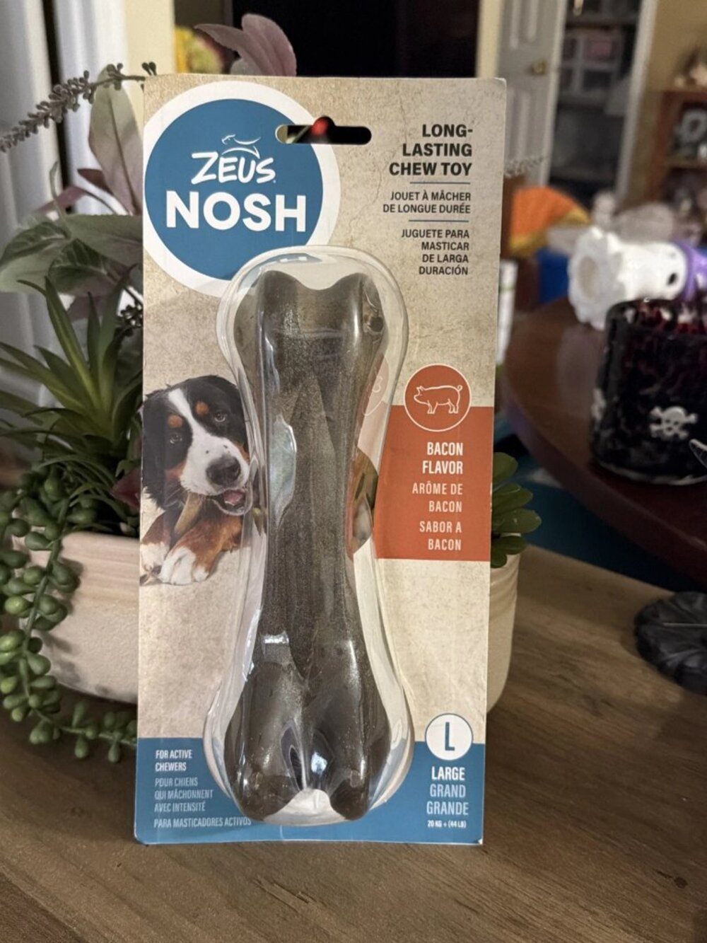 Zeus Nosh Bacon Strong Chew Bone - Large - NEW